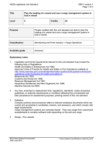 NZQA registered unit standard 28911 version 1  Page 1 of 3