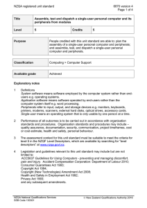 NZQA registered unit standard 6870 version 4  Page 1 of 4