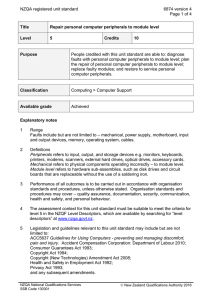 NZQA registered unit standard 6874 version 4  Page 1 of 4