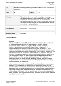 NZQA registered unit standard 27190 version 1  Page 1 of 4