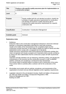 NZQA registered unit standard 9635 version 5  Page 1 of 3