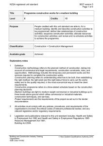 NZQA registered unit standard 9637 version 5  Page 1 of 4