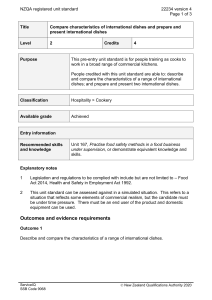 NZQA registered unit standard 22234 version 4  Page 1 of 3