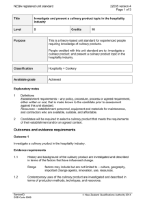 NZQA registered unit standard 22035 version 4  Page 1 of 3