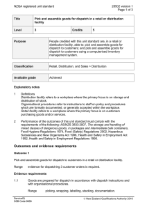 NZQA registered unit standard 28502 version 1  Page 1 of 3