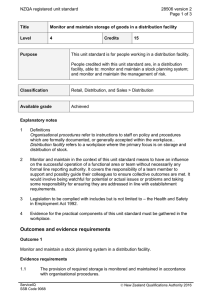 NZQA registered unit standard 28506 version 2  Page 1 of 3