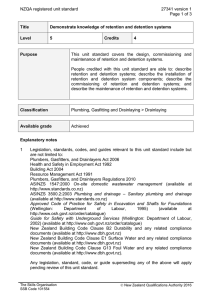 NZQA registered unit standard 27341 version 1  Page 1 of 3