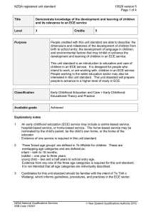 NZQA registered unit standard 10026 version 5  Page 1 of 4
