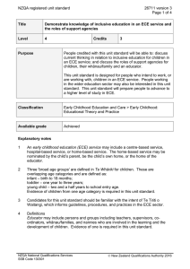 NZQA registered unit standard 26711 version 3  Page 1 of 4