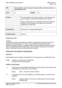 NZQA registered unit standard 20668 version 3  Page 1 of 2