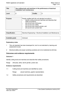 NZQA registered unit standard 5922 version 5  Page 1 of 3