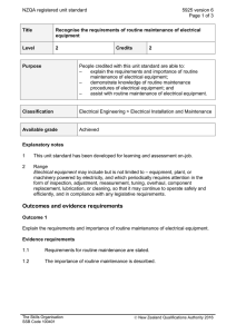 NZQA registered unit standard 5925 version 6  Page 1 of 3
