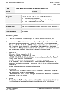 NZQA registered unit standard 15867 version 5  Page 1 of 3