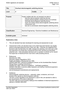 NZQA registered unit standard 10786 version 5  Page 1 of 4