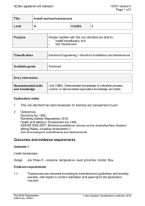 NZQA registered unit standard 10787 version 5  Page 1 of 3