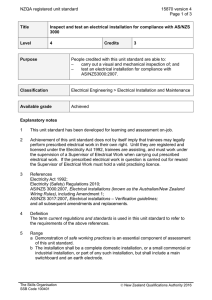 NZQA registered unit standard 15870 version 4  Page 1 of 3