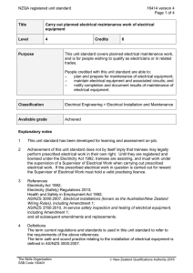 NZQA registered unit standard 16414 version 4  Page 1 of 4