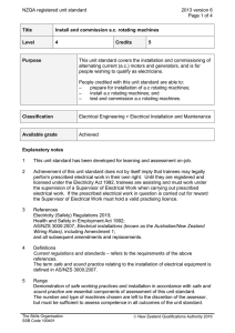 NZQA registered unit standard 2013 version 6  Page 1 of 4