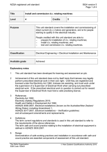 NZQA registered unit standard 5924 version 5  Page 1 of 4