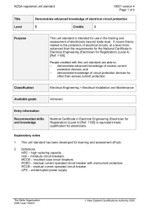 NZQA registered unit standard 19001 version 4  Page 1 of 4