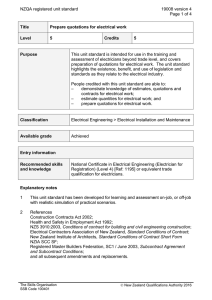 NZQA registered unit standard 19008 version 4  Page 1 of 4