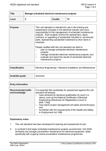 NZQA registered unit standard 19010 version 4  Page 1 of 4