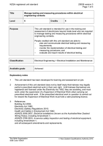 NZQA registered unit standard 25636 version 3  Page 1 of 4