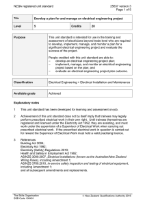 NZQA registered unit standard 25637 version 3  Page 1 of 5