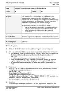 NZQA registered unit standard 19013 version 4  Page 1 of 4