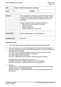 NZQA registered unit standard 1185 version 7  Page 1 of 4