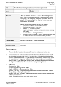NZQA registered unit standard 2014 version 7  Page 1 of 6