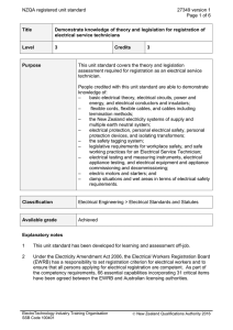 NZQA registered unit standard 27349 version 1  Page 1 of 6