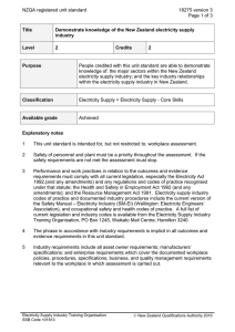 NZQA registered unit standard 18275 version 3  Page 1 of 3