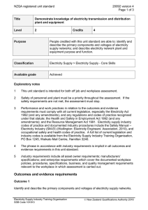 NZQA registered unit standard 20092 version 4  Page 1 of 3