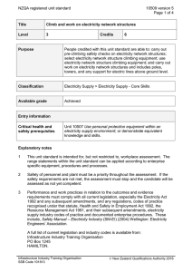 NZQA registered unit standard 10509 version 5  Page 1 of 4
