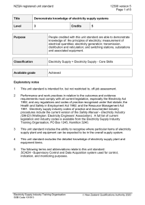 NZQA registered unit standard 12390 version 5  Page 1 of 8