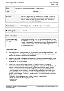 NZQA registered unit standard 17025 version 4  Page 1 of 4