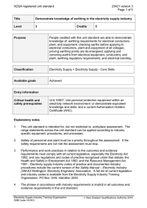 NZQA registered unit standard 20421 version 3  Page 1 of 5