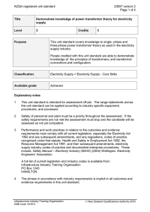 NZQA registered unit standard 23897 version 2  Page 1 of 4