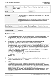 NZQA registered unit standard 28276 version 1  Page 1 of 3