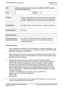 NZQA registered unit standard 18030 version 4  Page 1 of 5