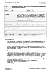 NZQA registered unit standard 20535 version 3  Page 1 of 4