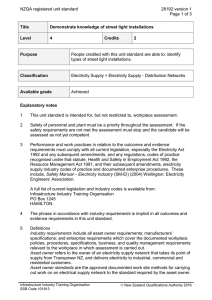 NZQA registered unit standard 28192 version 1  Page 1 of 3