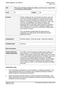 NZQA registered unit standard 28278 version 1  Page 1 of 5