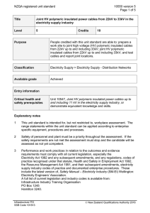 NZQA registered unit standard 10550 version 5  Page 1 of 5