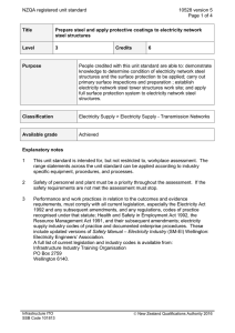 NZQA registered unit standard 10528 version 5  Page 1 of 4