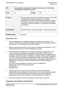 NZQA registered unit standard 18025 version 4  Page 1 of 3