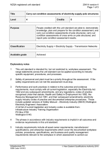 NZQA registered unit standard 20414 version 4  Page 1 of 5
