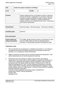 NZQA registered unit standard 24747 version 2  Page 1 of 4