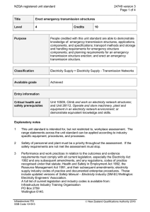 NZQA registered unit standard 24749 version 3  Page 1 of 4